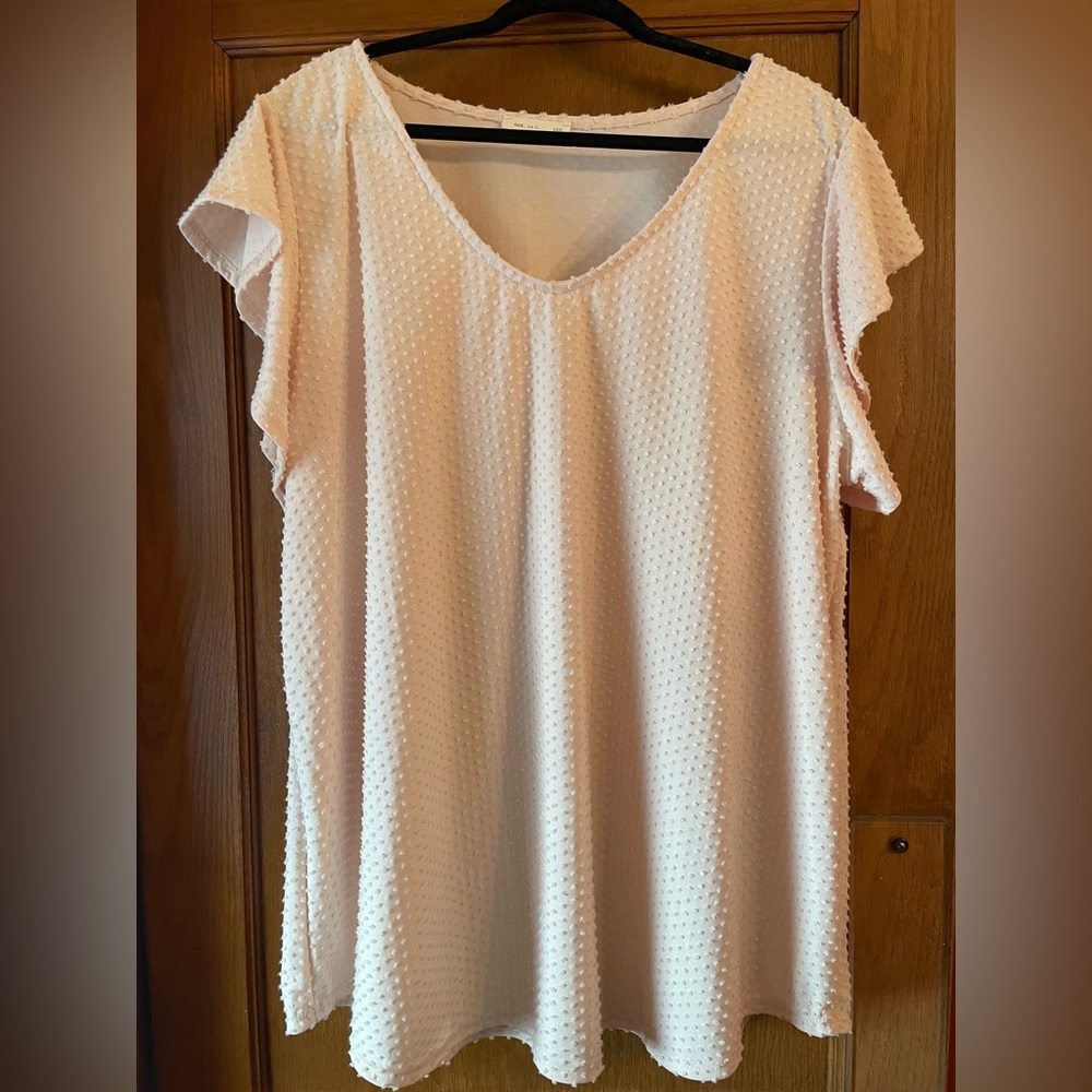 Light pink cap sleeve top